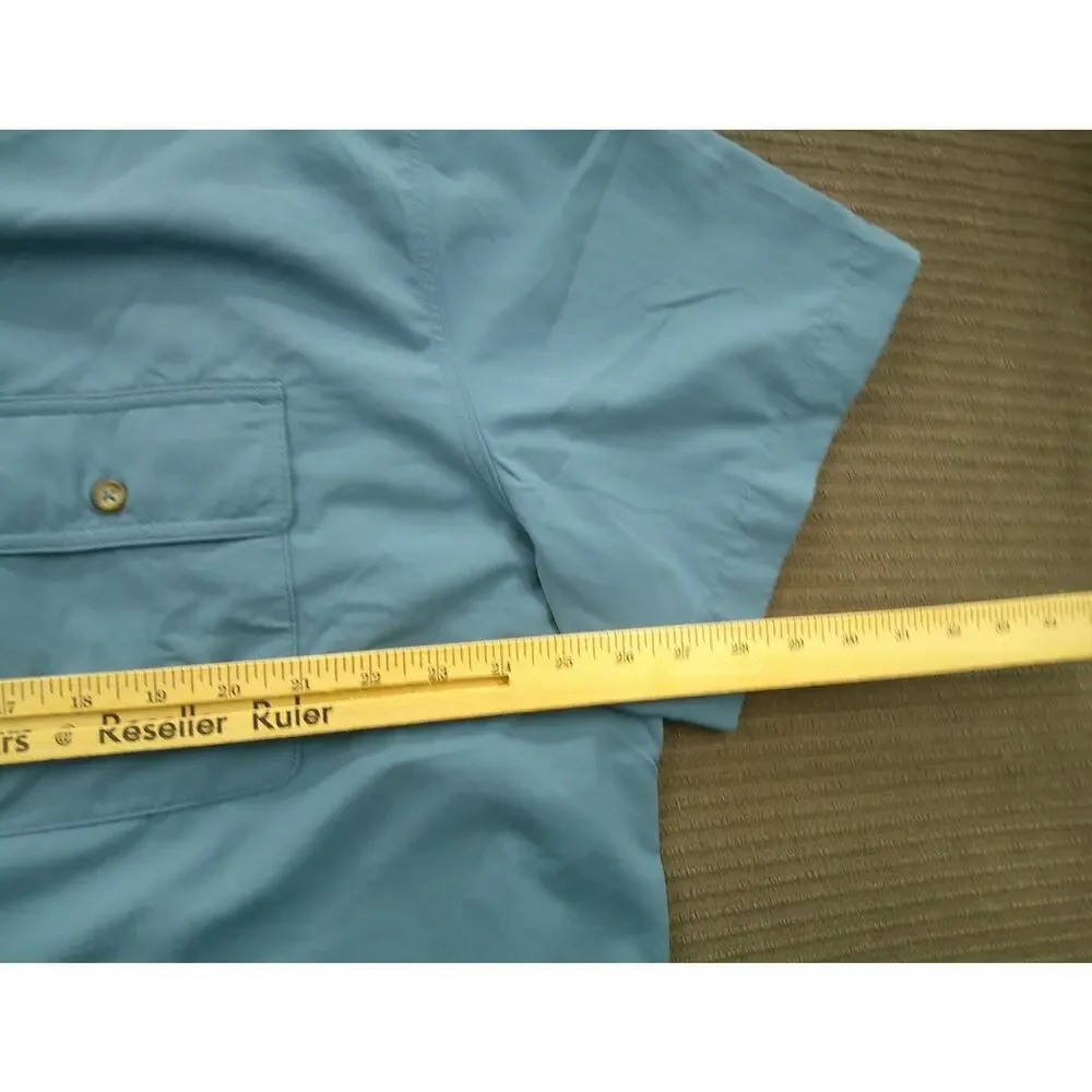 Duck Camp‎ Shirt Mens 2XL Channel Blue Lightweight Hunting Short Sleeve Outdoor - Picture 8 of 9